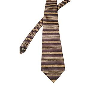 Hathaway‎ Black and gold 100% silk tie